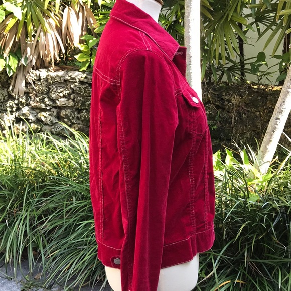 Theory Red Corduroy Jacket - Picture 3 of 6